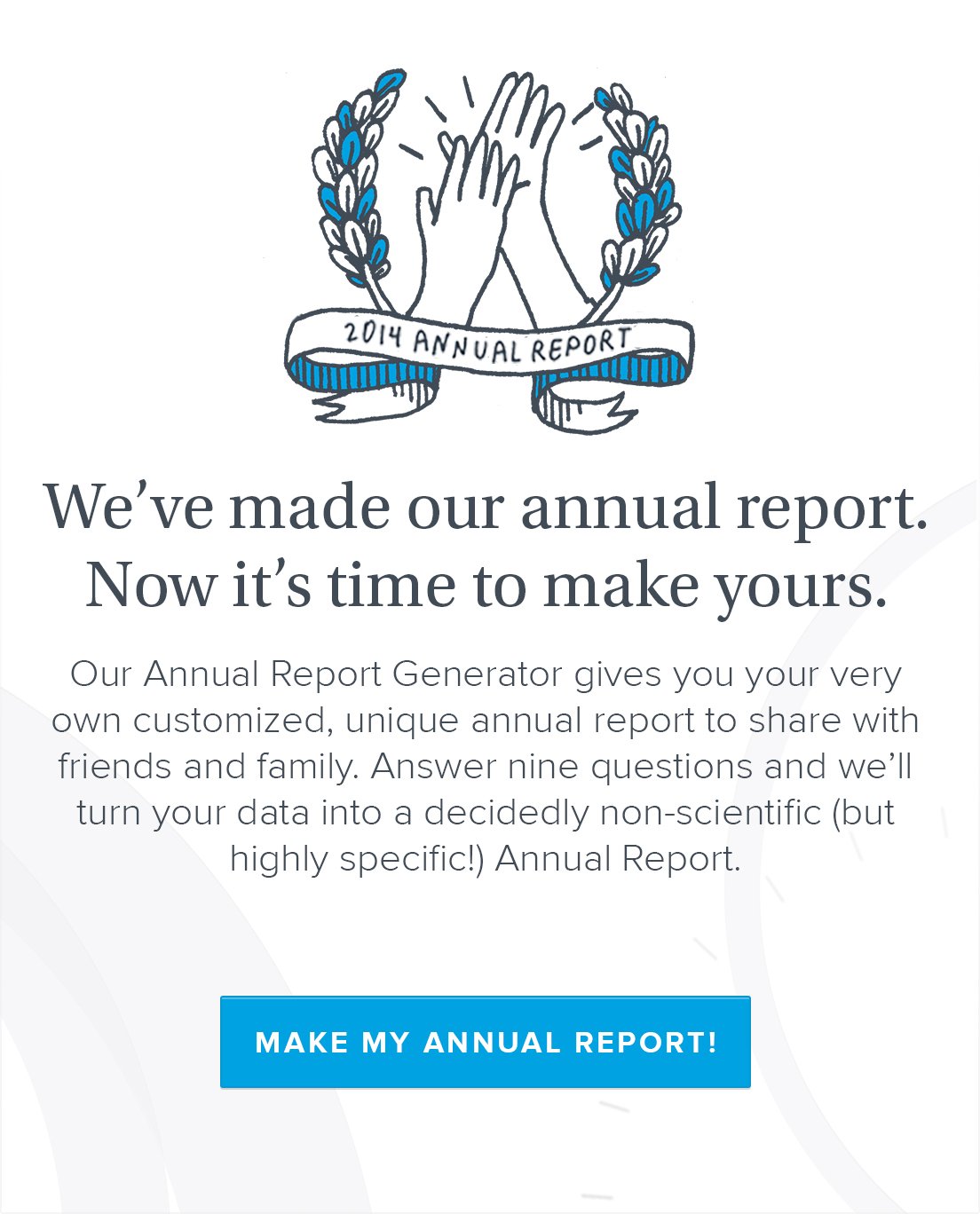 Make my Annual Report!